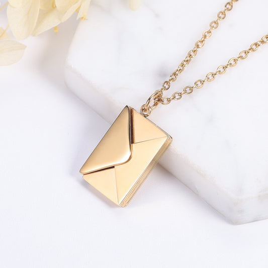 "Carrying Your Love With Me" -  Custom Envelope Necklace
