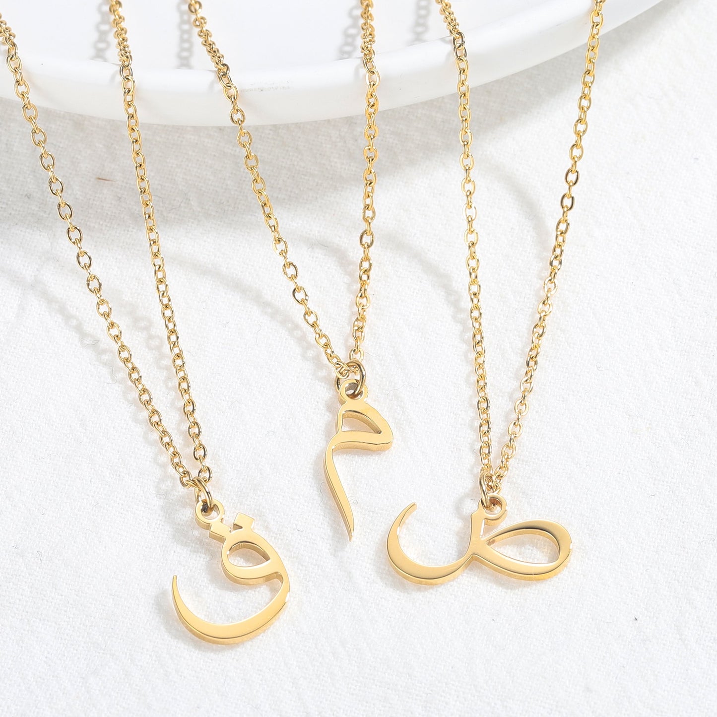 Custom Arabic Initial Necklace