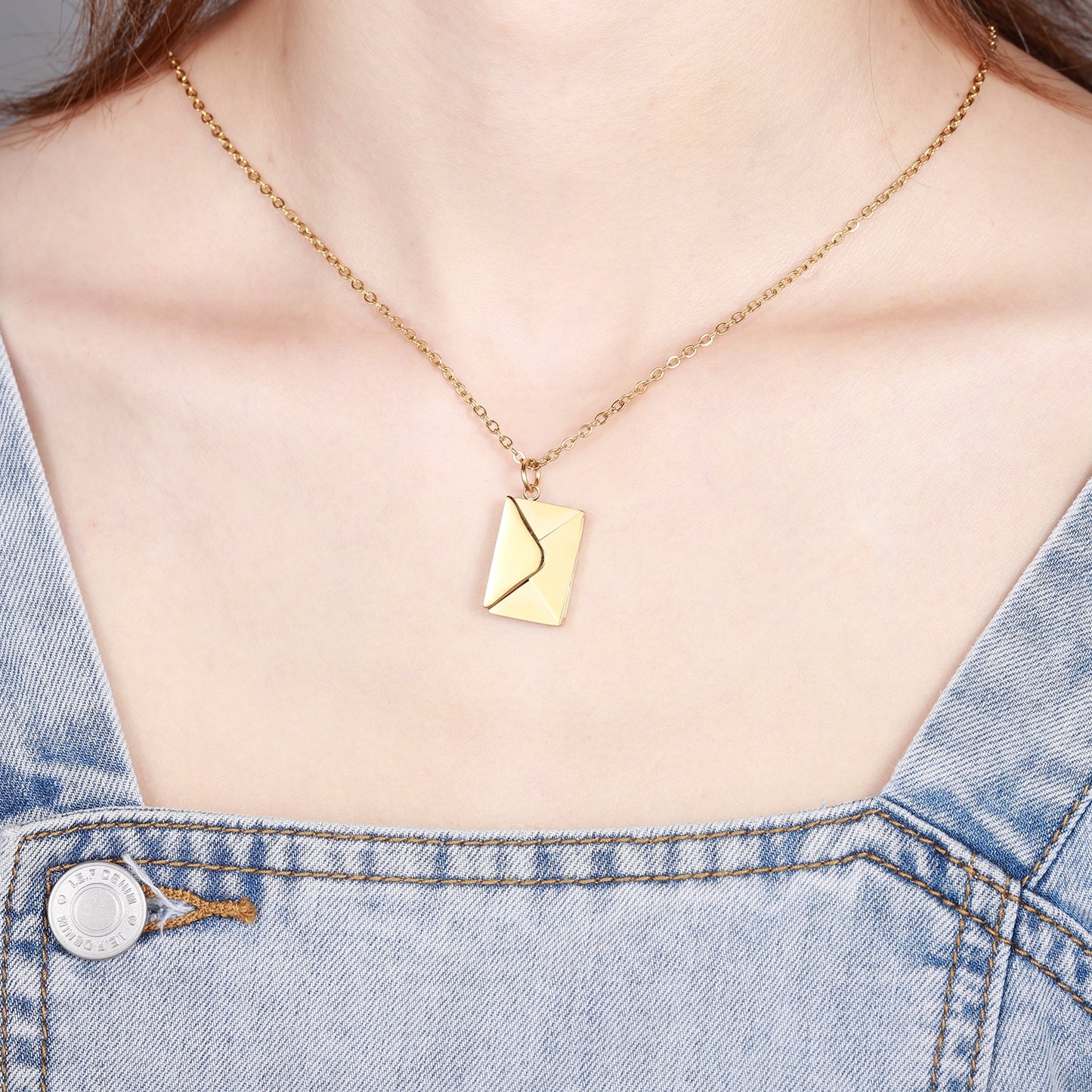 "Carrying Your Love With Me" -  Custom Envelope Necklace