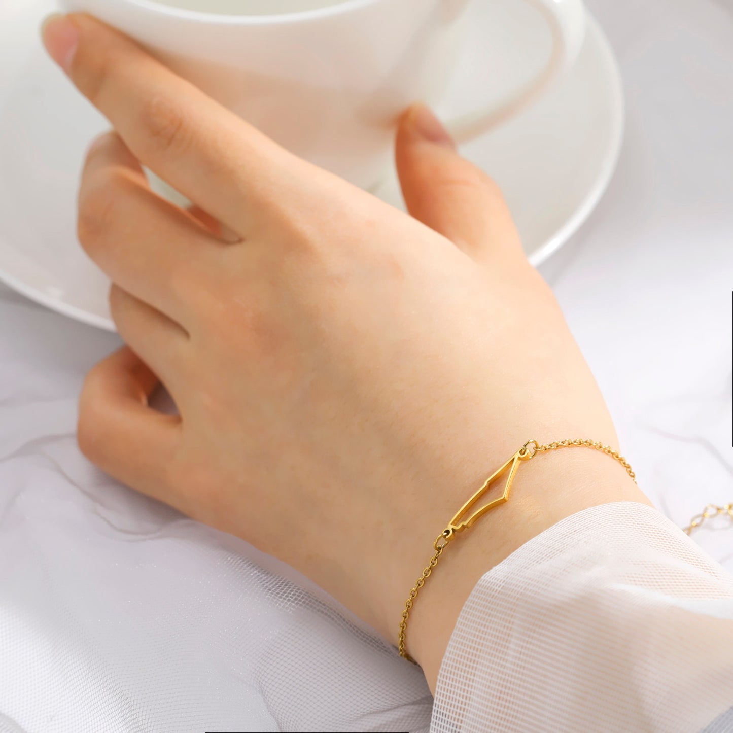 Palestine Map Bracelet