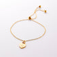 Custom Arabic Initial Heart Pendant Bracelet
