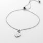 Custom Arabic Initial Heart Pendant Bracelet